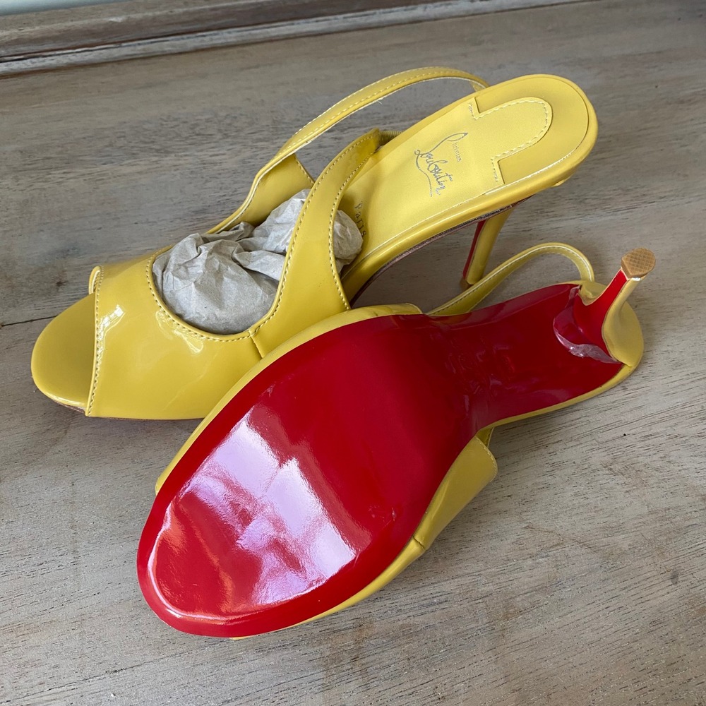 Red Bottoms Pastel Yellow Pumps Heels Size 39